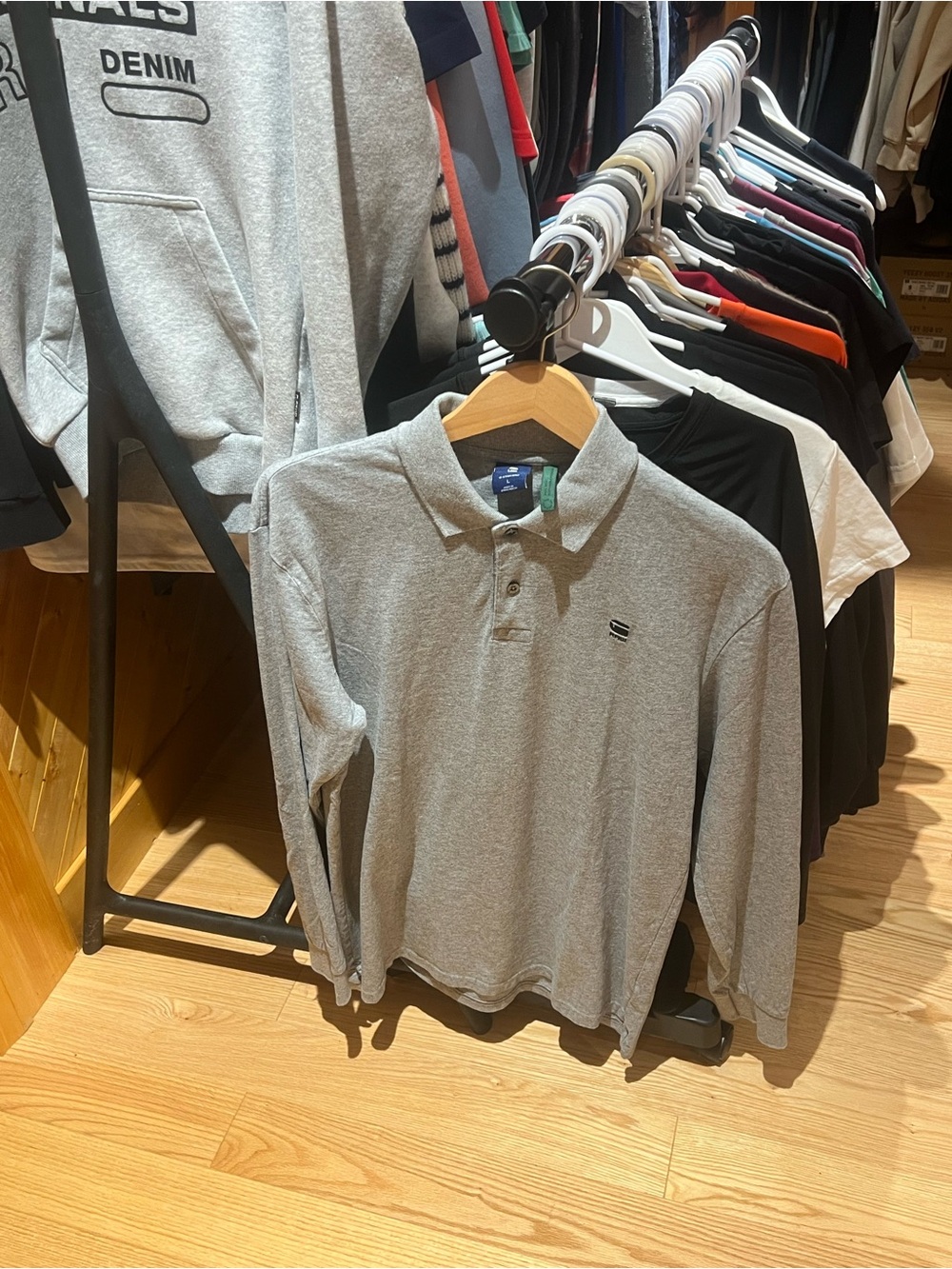 G-Star Raw Heather Gray Polo Dunda Slim Polo